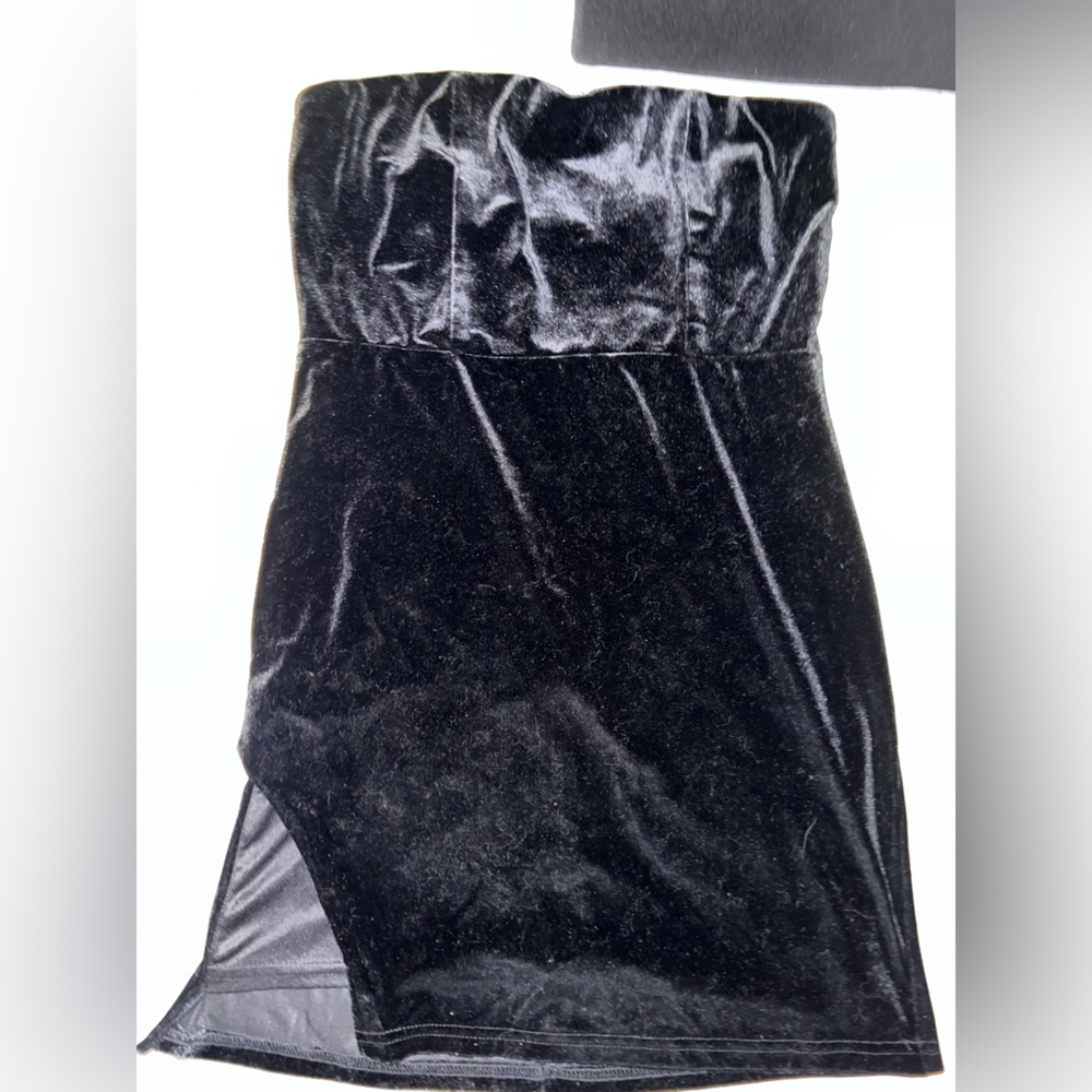 Black velvet dress